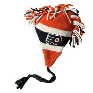 Philadelphia Flyers Mohawk Beanie Toque Hat Trapper Knit Old Time Hockey NHL